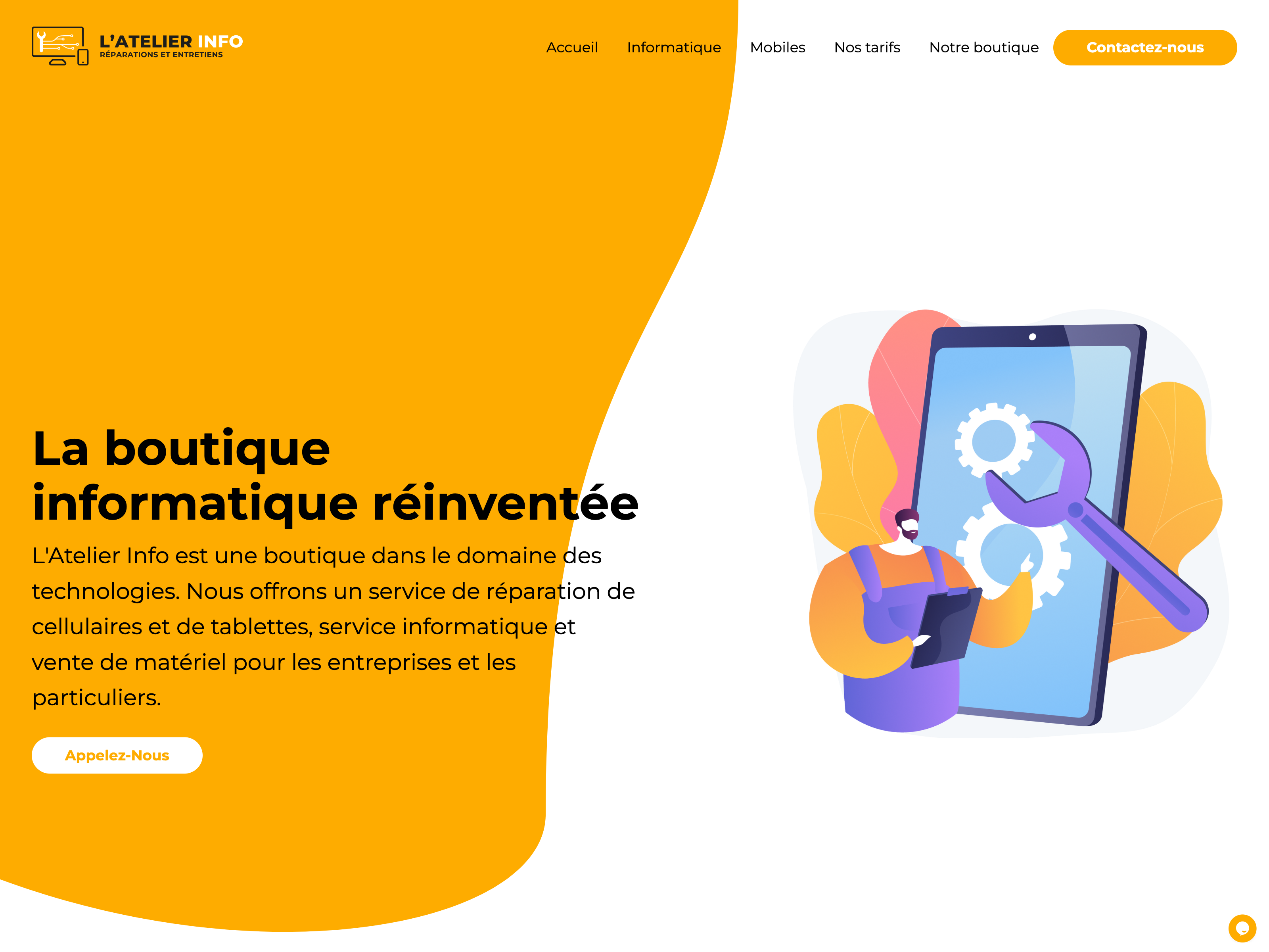 Site internet pour un commerce
